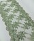 Sage Floral Embroidered Lace Table Runner by the Yard, 14" Wide Sequin Mesh Lace Trim with Scalloped Edges